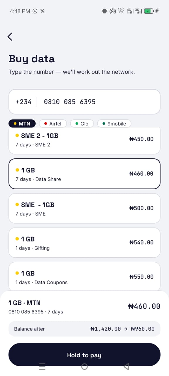 Choosing a data plan, with live prices